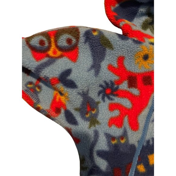 Patagonia Baby 3M Fleece Hooded Bunting Suit Owl Print Bird Print One-Piece - Picture 4 of 14